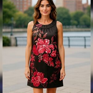 Ann Taylor Retro Floral Sleeveless Dress